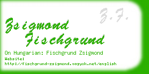 zsigmond fischgrund business card